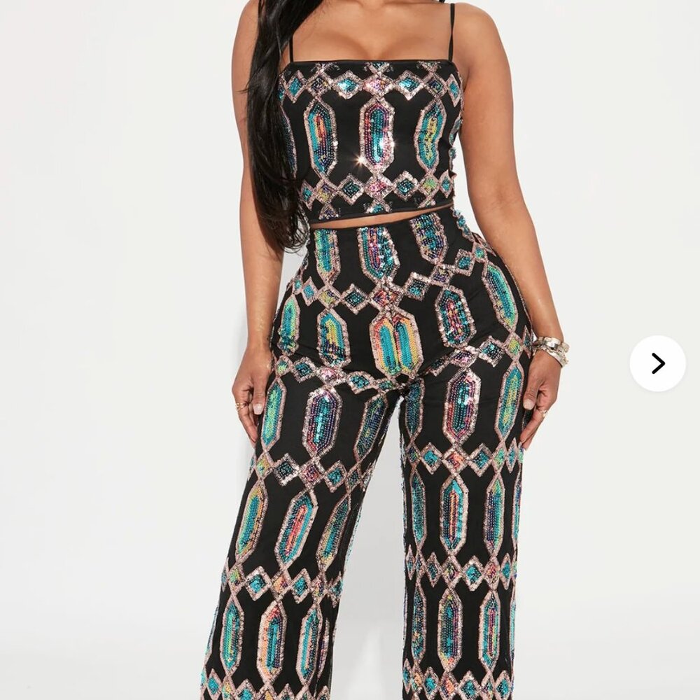 Sequin Pants Set